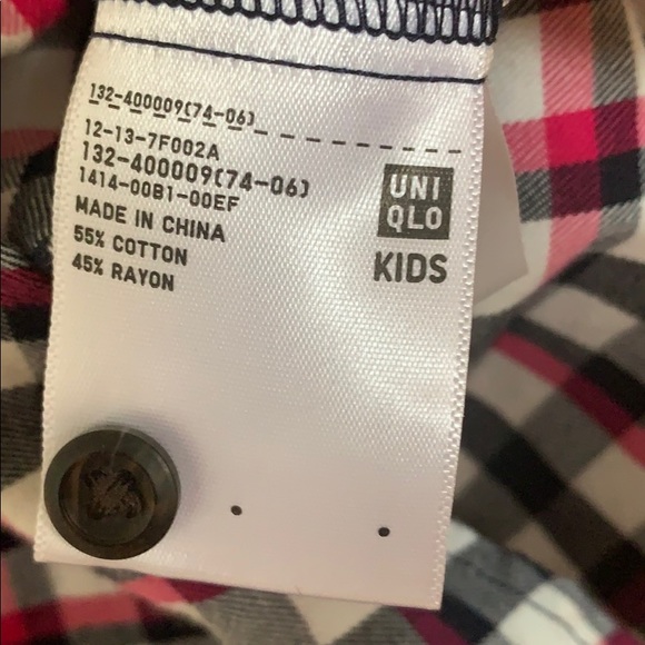 BOGO Uniqlo pink & black Shacket top sz 150 (11) - Picture 4 of 4